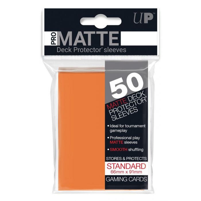 UP - Deck Protector Sleeves - PRO-Matte - Standard Size (50) - Orange