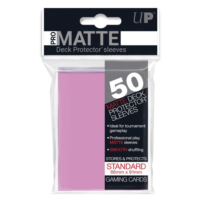 UP - Deck Protector Sleeves - PRO-Matte - Standard Size (50) - Pink