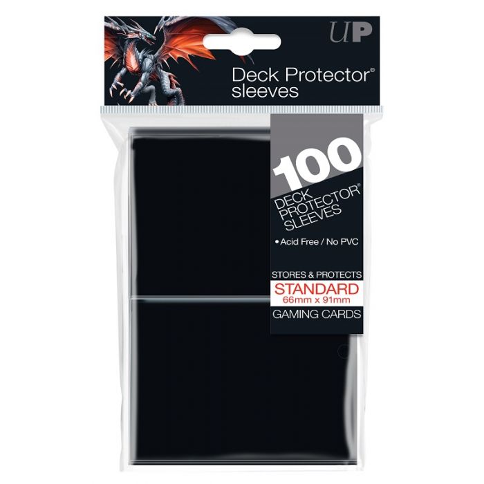 UP - Deck Protector Sleeves - PRO-Gloss - Standard Size (100) - Black