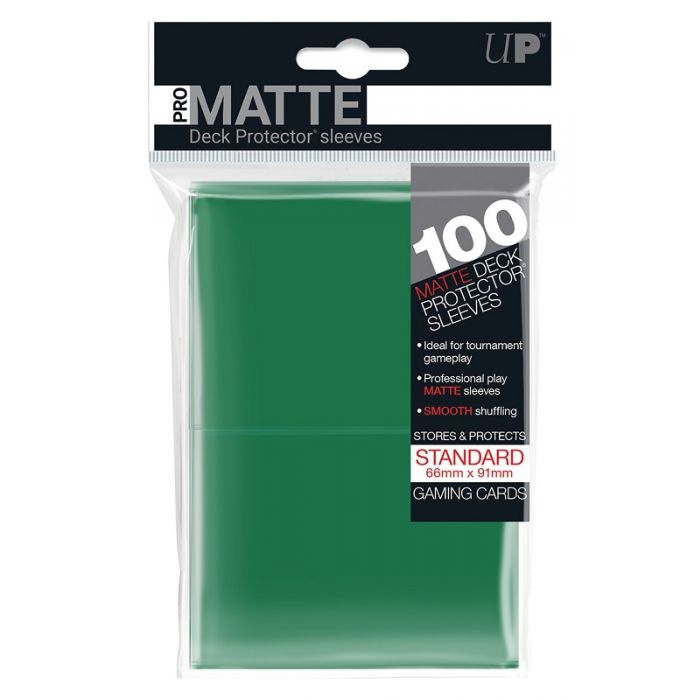 UP - Deck Protector Sleeves - PRO-Matte - Standard Size (100) - Green