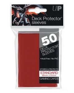 UP - Deck Protector Sleeves - PRO-Gloss - Standard Size (50) - Red