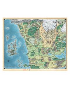 Dungeons & Dragons 5 JdR - Carte du Continent - Faerûn