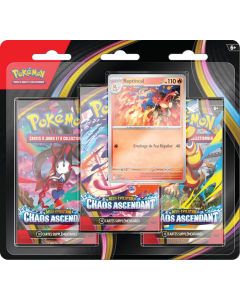 Pokémon - Méga-Évolution - Chaos Ascendant - Three Pack Blister